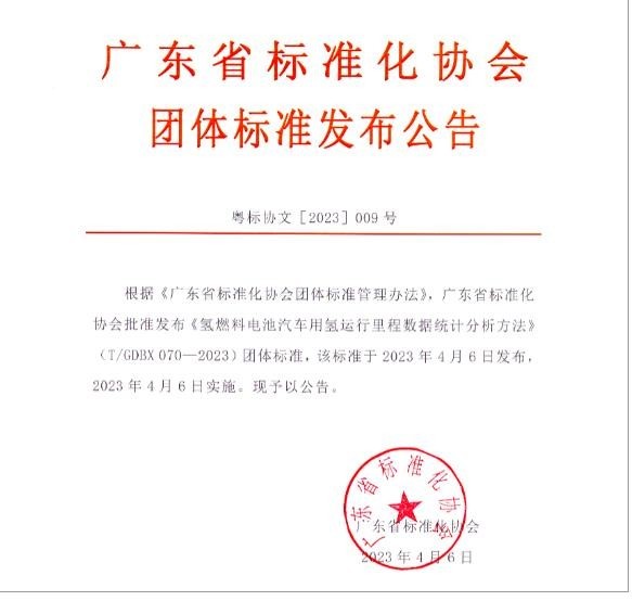 全國首個氫燃料電池汽車用氫運行里程團體標準發布！